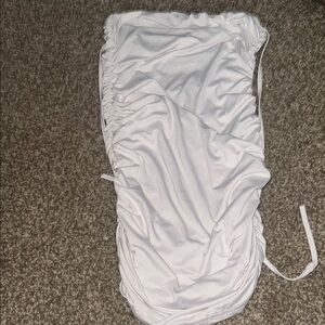 White Ruched Dress